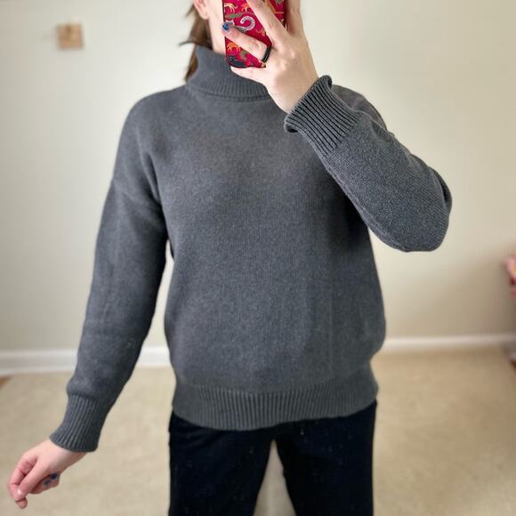 Madewell Gray Turtle Neck Sweater - Picture 1 of 5